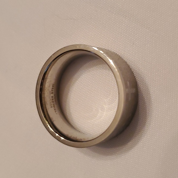 Stainless Steel Christian Lord's Prayer Ring Unisex Size 8 - Picture 6 of 7